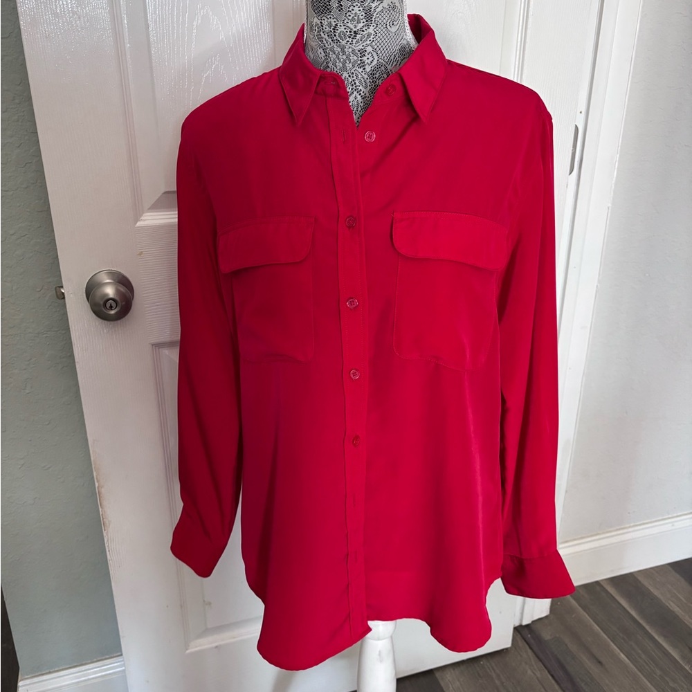 CENTRAL PARK WEST - NEW YORK WOMENS BUTTON DOWN BLOUSE - SZ M